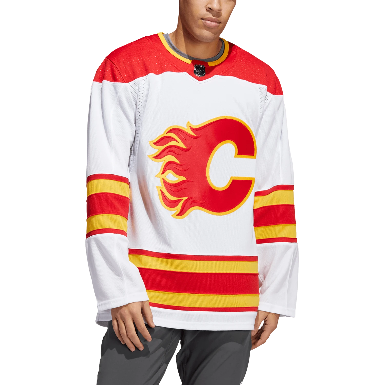 Calgary Flames Away Adidas PrimeGreen Senior Jersey 7 Calgary Flames Away Adidas PrimeGreen Senior Jersey - Image 5
