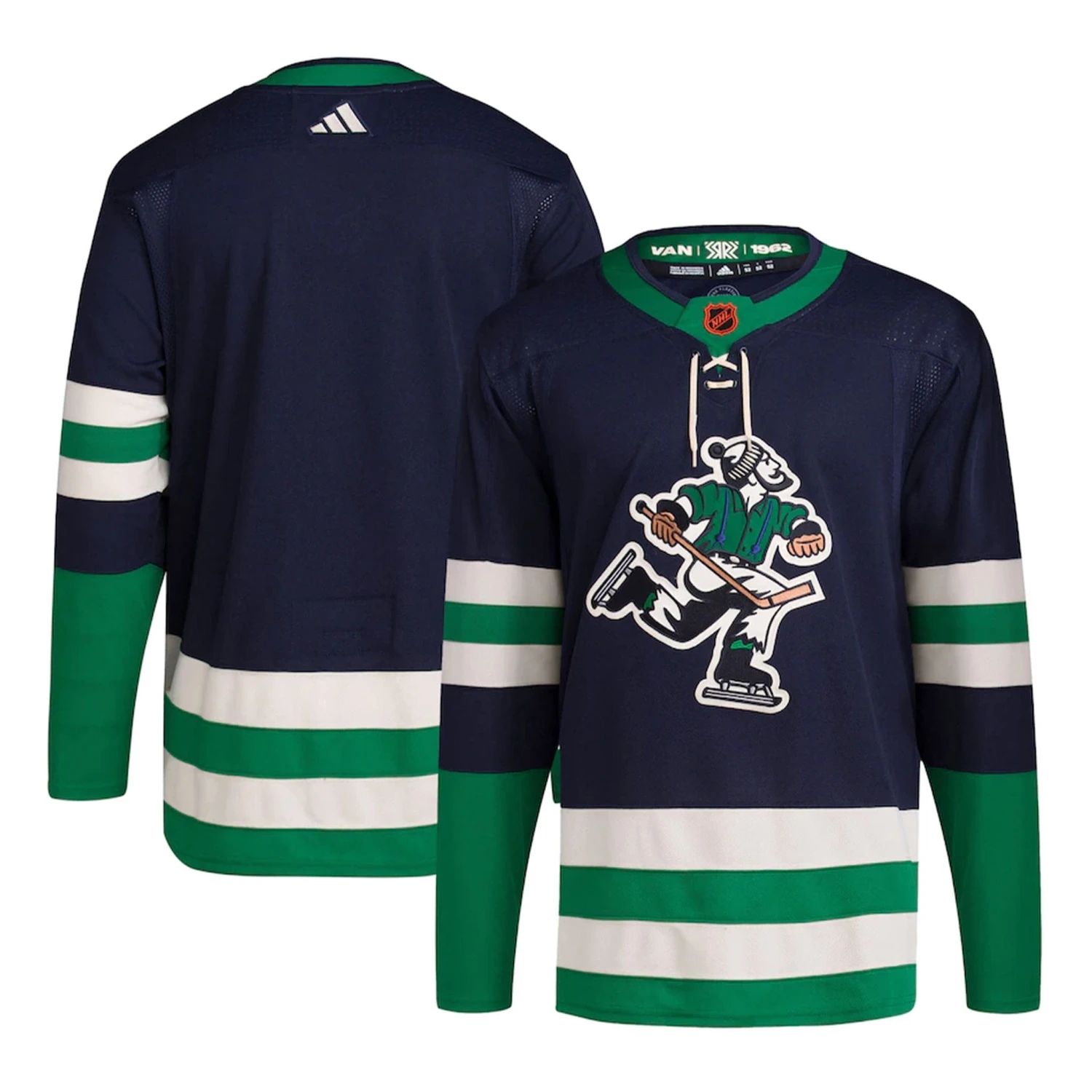 Vancouver Canucks Adidas PrimeGreen Reverse Retro Senior Jersey 3 Vancouver Canucks Adidas PrimeGreen Reverse Retro Senior Jersey