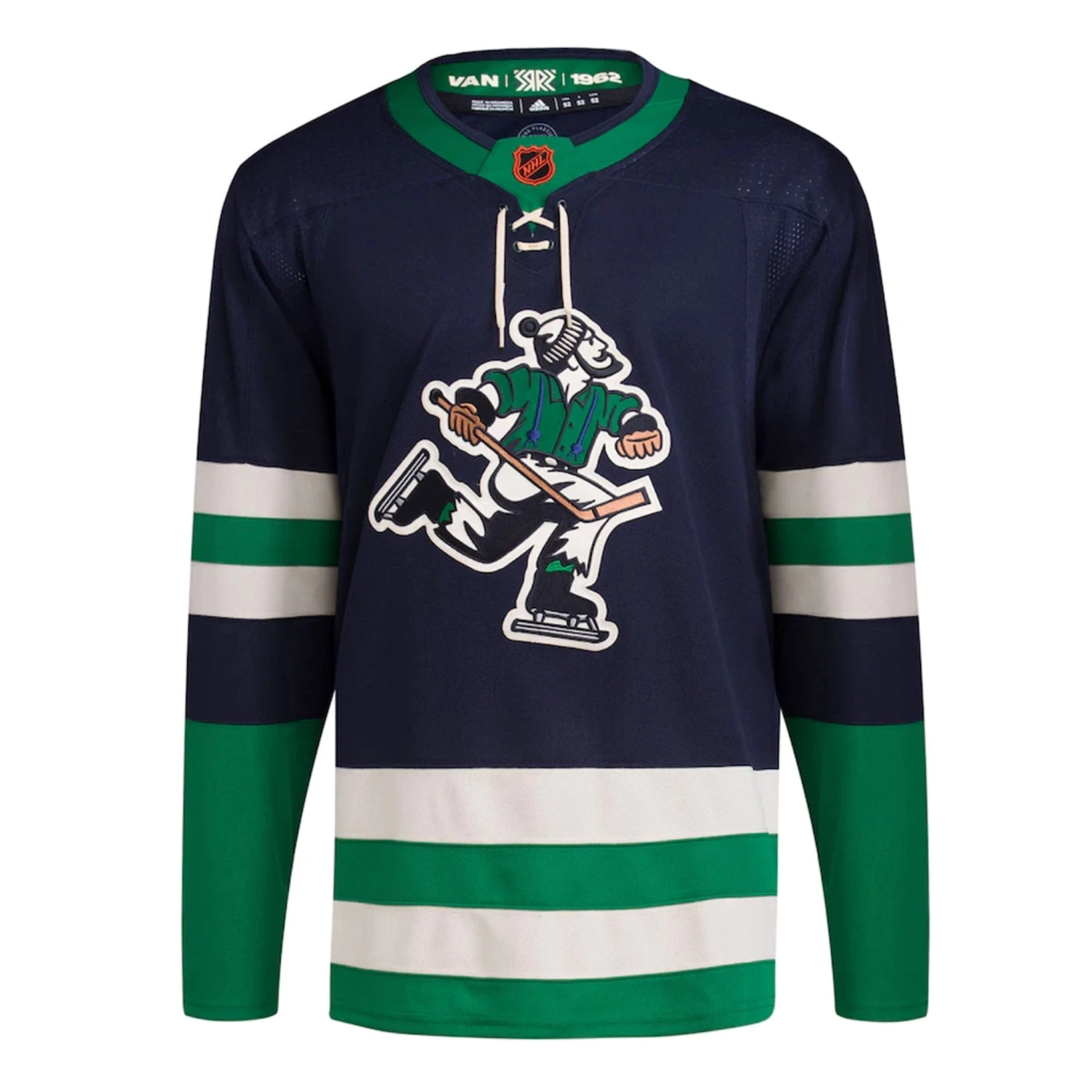 Vancouver Canucks Adidas PrimeGreen Reverse Retro Senior Jersey 4 Vancouver Canucks Adidas PrimeGreen Reverse Retro Senior Jersey - Image 2