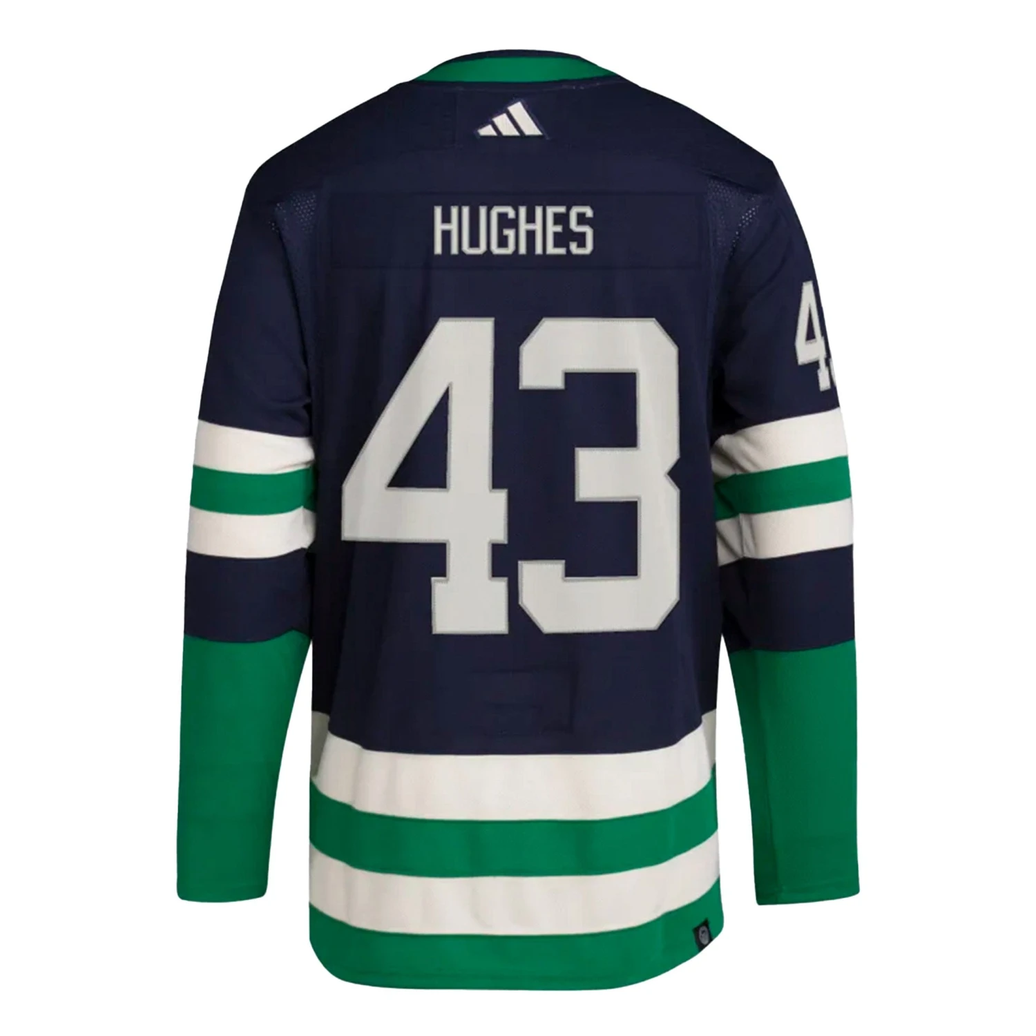 Vancouver Canucks Adidas PrimeGreen Reverse Retro Senior Jersey - Quinn Hughes 5 Vancouver Canucks Adidas PrimeGreen Reverse Retro Senior Jersey - Quinn Hughes - Image 3