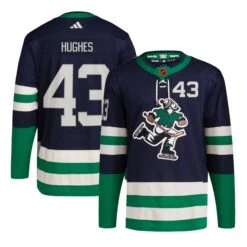 Vancouver Canucks Adidas PrimeGreen Reverse Retro Senior Jersey - Quinn Hughes