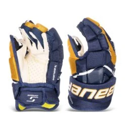 Bauer Supreme Matrix Junior Hockey Gloves -Hockey Sales Shop bauer gloves bauer supreme matrix junior hockey gloves navy gold 11 30597289672770