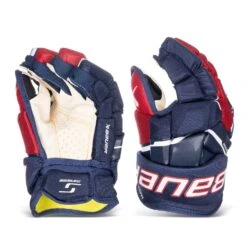 Bauer Supreme Matrix Junior Hockey Gloves -Hockey Sales Shop bauer gloves bauer supreme matrix junior hockey gloves navy red white 10 30597289508930