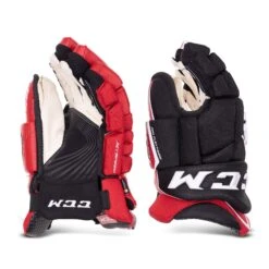 CCM Jetspeed FT4 Pro Senior Hockey Gloves -Hockey Sales Shop ccm gloves ccm jetspeed ft4 pro senior hockey gloves black red white 13 28743849738306