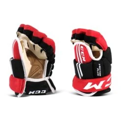 CCM Tacks Vector Plus Junior Hockey Gloves -Hockey Sales Shop ccm gloves ccm tacks vector plus junior hockey gloves black red white 10 30214049660994