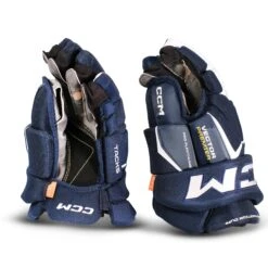 CCM Tacks Vector Premier Junior Hockey Gloves -Hockey Sales Shop ccm gloves ccm tacks vector premier junior hockey gloves navy white 10 30209209663554