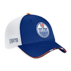 Edmonton Oilers Fanatics Authentic Pro Draft Structured Trucker Hat -Hockey Sales Shop fanatics hats edmonton oilers fanatics authentic pro draft structured trucker hat osfa 29395761266754