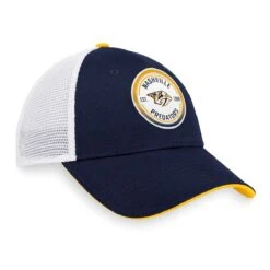 Nashville Predators Fanatics Iconic Gradient Structured Trucker Hat -Hockey Sales Shop fanatics hats nashville predators fanatics iconic gradient structured trucker hat osfa 29636358307906