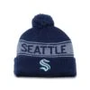 Seattle Kraken Fanatics NHL Iconic Cuffed Pom Toque -Hockey Sales Shop fanatics toques seattle kraken fanatics nhl iconic cuffed pom toque navy osfa 30633619587138