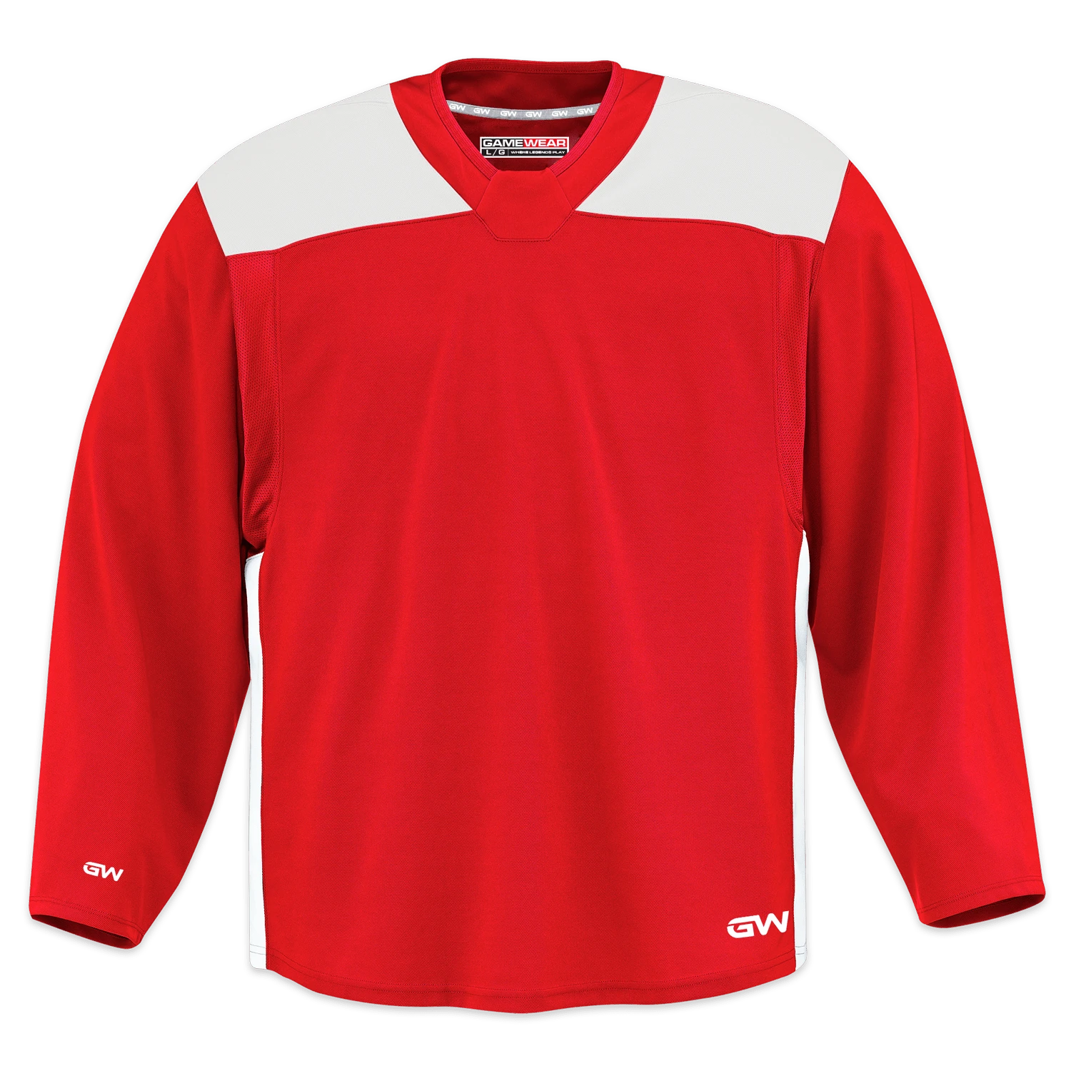 GameWear GW6500 ProLite Series Junior Hockey Practice Jersey - Red / White 3 GameWear GW6500 ProLite Series Junior Hockey Practice Jersey - Red / White