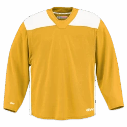 GameWear GW6500 ProLite Series Junior Hockey Practice Jersey - Yellow / White