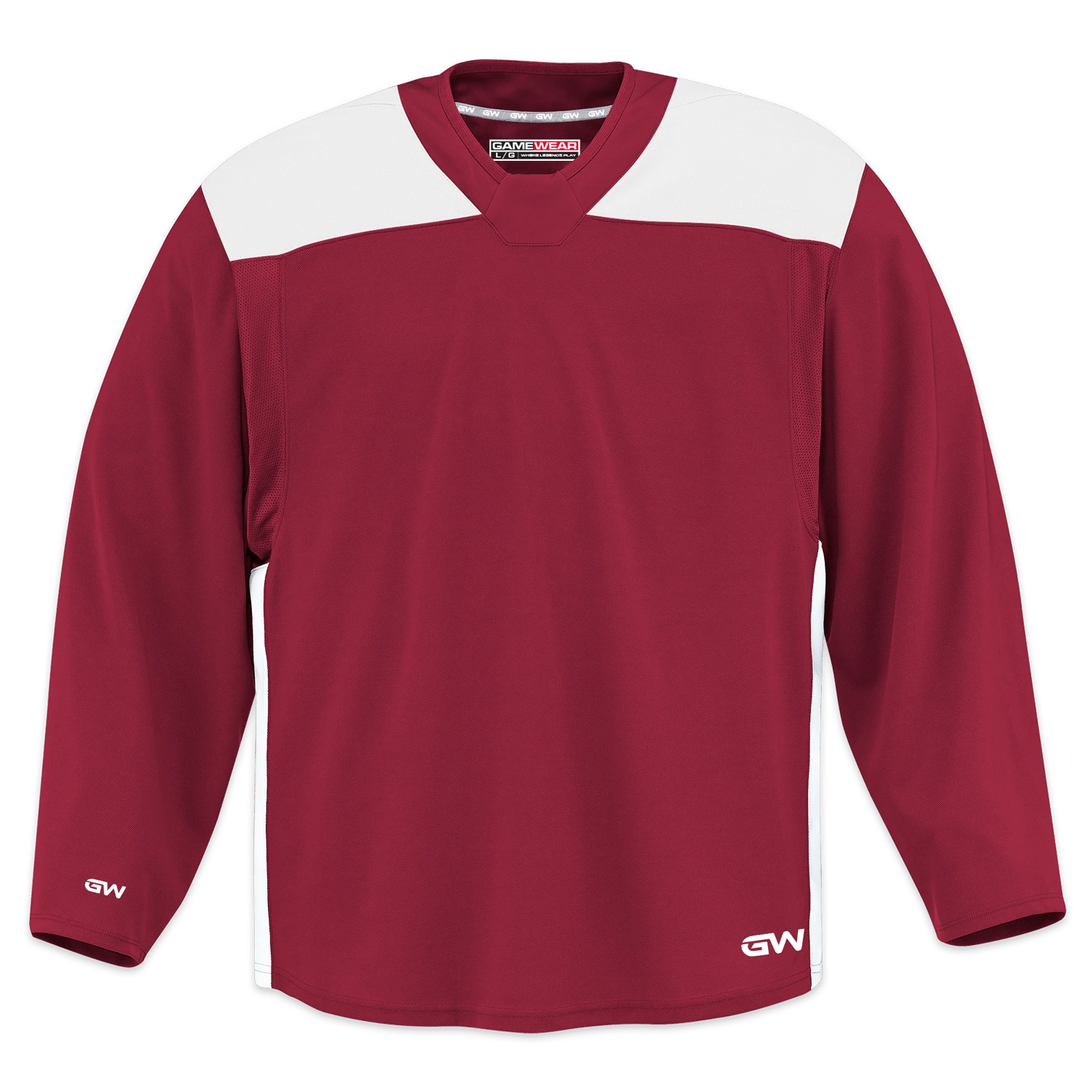 GameWear GW6500 ProLite Series Senior Hockey Practice Jersey - Crimson / White 3 GameWear GW6500 ProLite Series Senior Hockey Practice Jersey - Crimson / White