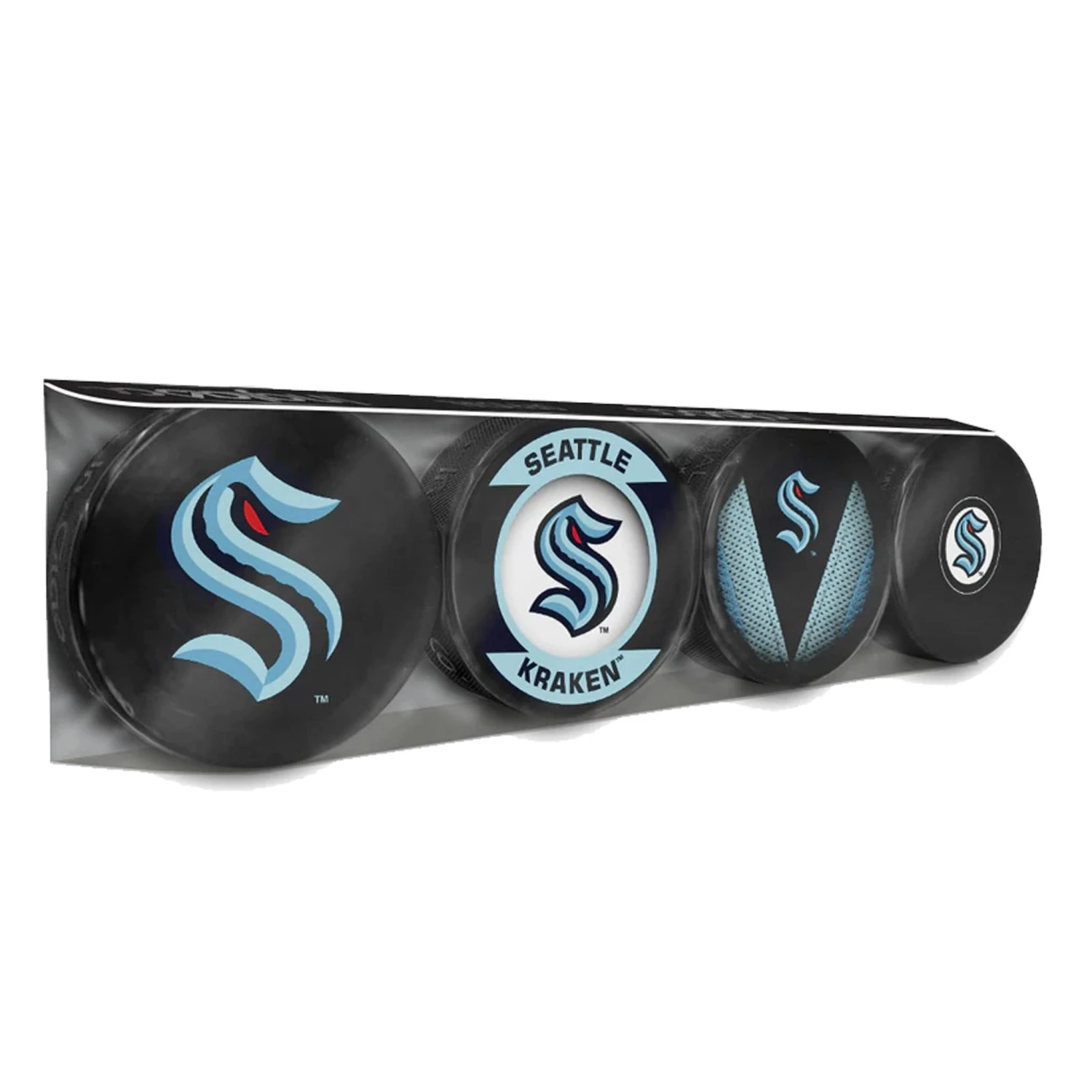 Seattle Kraken Inglasco NHL Logo Hockey Puck (4 Pack) 3 Seattle Kraken Inglasco NHL Logo Hockey Puck (4 Pack)