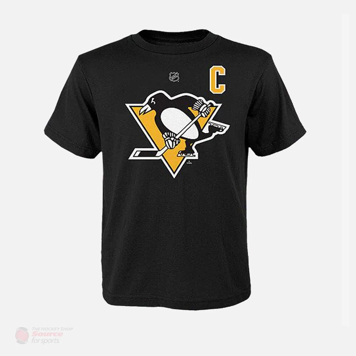 Pittsburgh Penguins Outer Stuff Name & Number Youth Shirt - Sidney Crosby 4 Pittsburgh Penguins Outer Stuff Name & Number Youth Shirt - Sidney Crosby - Image 2