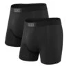 Saxx Ultra Boxers - Black / Black (2 Pack) -Hockey Sales Shop saxx underwear saxx ultra boxers black black 2 pack l 29810936643650