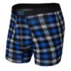 Saxx Vibe Boxers - Blue Flannel Check -Hockey Sales Shop saxx underwear saxx vibe boxers blue flannel check black blue s 29811069976642